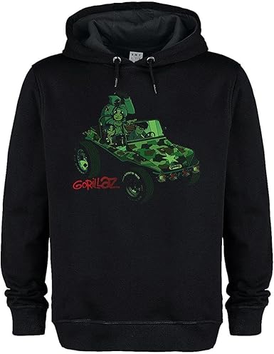 Gorillaz Geep Amplified Black X-Large Hoodie Sweatshirt