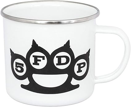 Five Finger Death Punch White Logo (Enamel) Mug