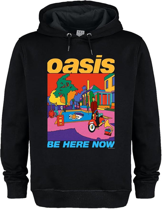 Oasis Be Here Now Colour Amplified Black Medium Hoodie