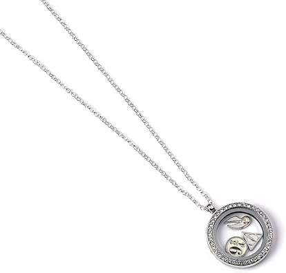Harry Potter Floating Charm Locket Necklace With 3 Charms