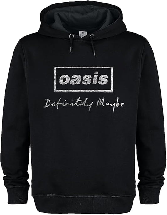 Oasis Definitely Maybe Distressed Amplified Black Medium Hoodie