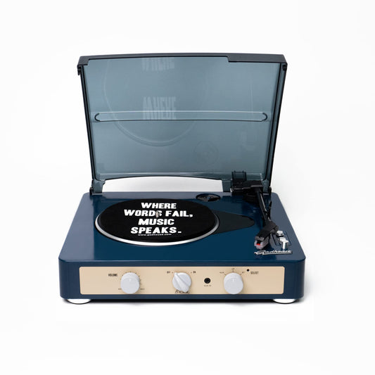 Brad Retro Record Player (Navy)