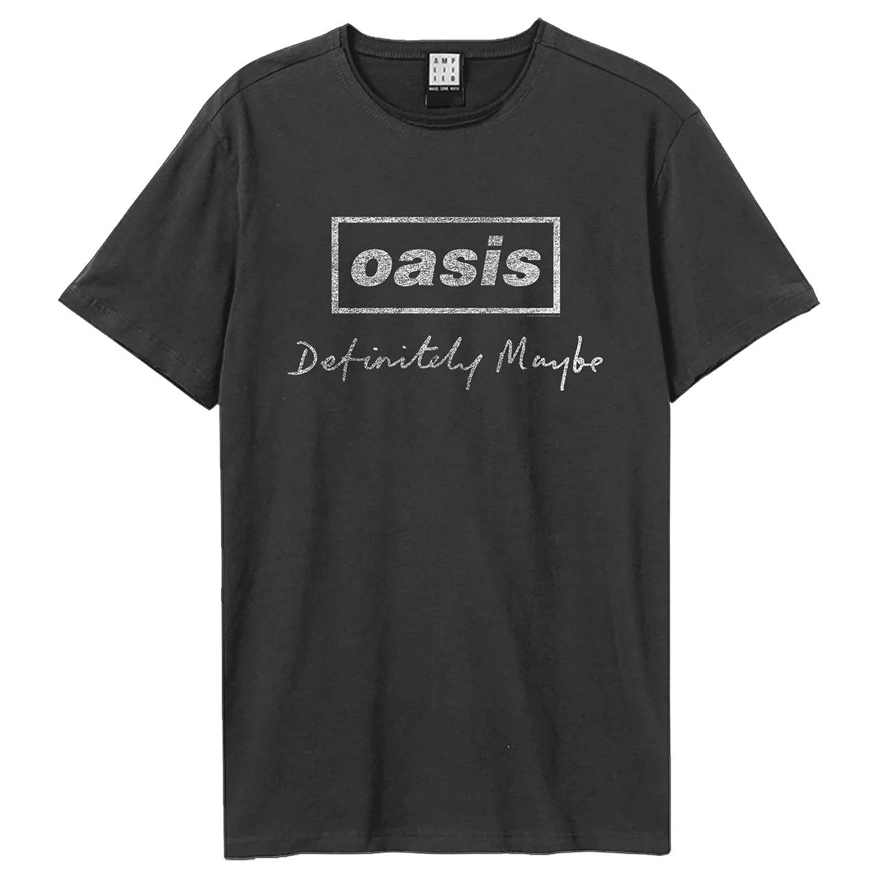 Oasis Definitely Maybe Distressed Amplified Medium Vintage Black T Shirt