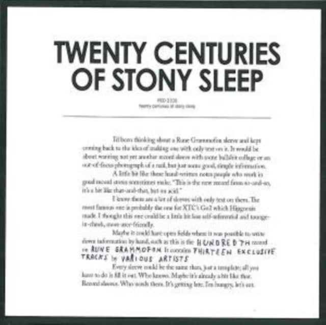 Twenty Centuries of Stony Sleep