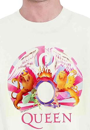 Queen - Night At The Opera Crest Amplified Vintage White XX Large T Shirt