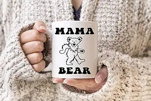 Grateful Dead Yellow Dancing Bear 16Oz Glass Cafe Mug