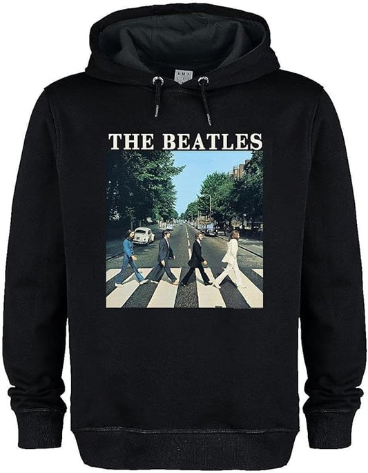 Beatles Abbey Road Amplified Black X-Large Hoodie Sweatshirt