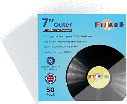 50x7 Inch PE Low Density Outer Sleeves (100 Micron)