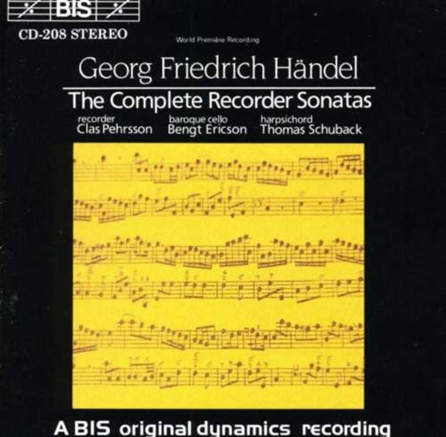 Complete Recorder Sonatas, The (Schuback, Ericson, Pehrsson)