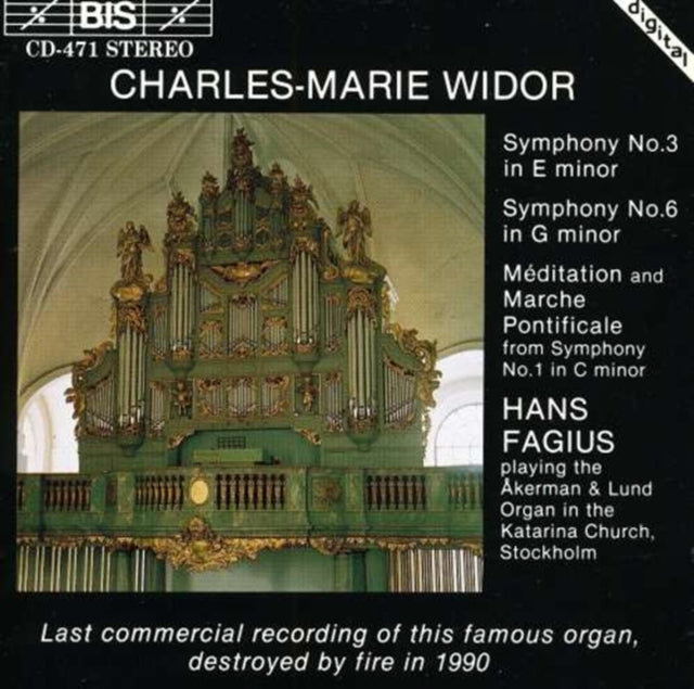 Organ Symphonies Nos. 3, 6 and 1 (Fagius)