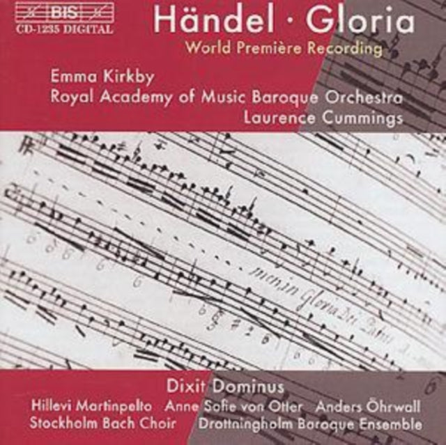 Handel/ Gloria -  World Premier Recording. Royal Academy of Music