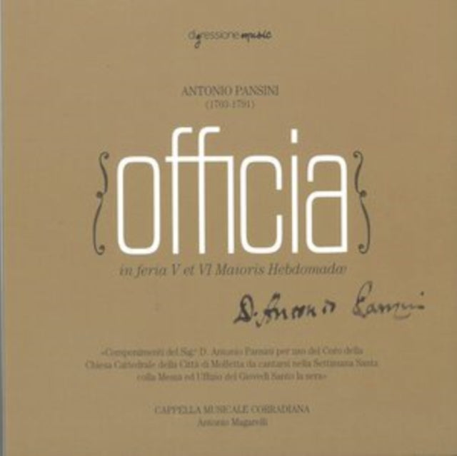 Antonio Pansini: Officia