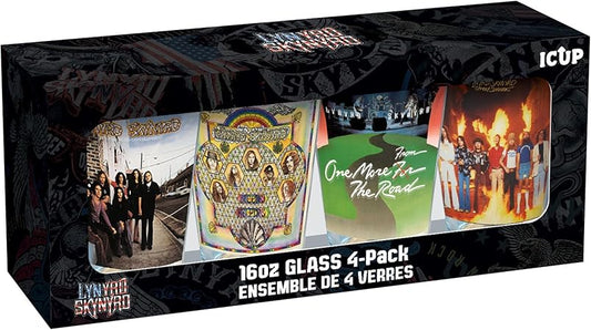 Lynryd Skynyrd Pint Glasses Set (4 Pack / 16Oz)