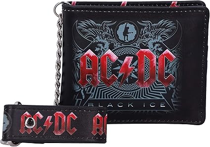 AC/DC Black Ice  (Embossed Wallet With Chain)