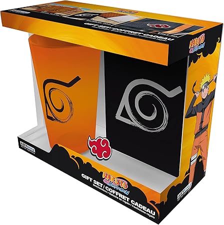 Naruto Shippuden Naruto Gift Set (XXL Glass +Pin +Pocket Notebook)