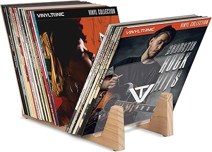 Vinyltonic Vinyl Display Rack Oak Finish