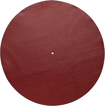 Slipmat Leather - Red - Diameter: 295 Mm - Thickness: 1.5 Mm - Audio Anatomy