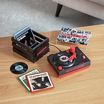 Rolling Stones 3-Inch Mini Record Player With Case (Black) RSD EXC