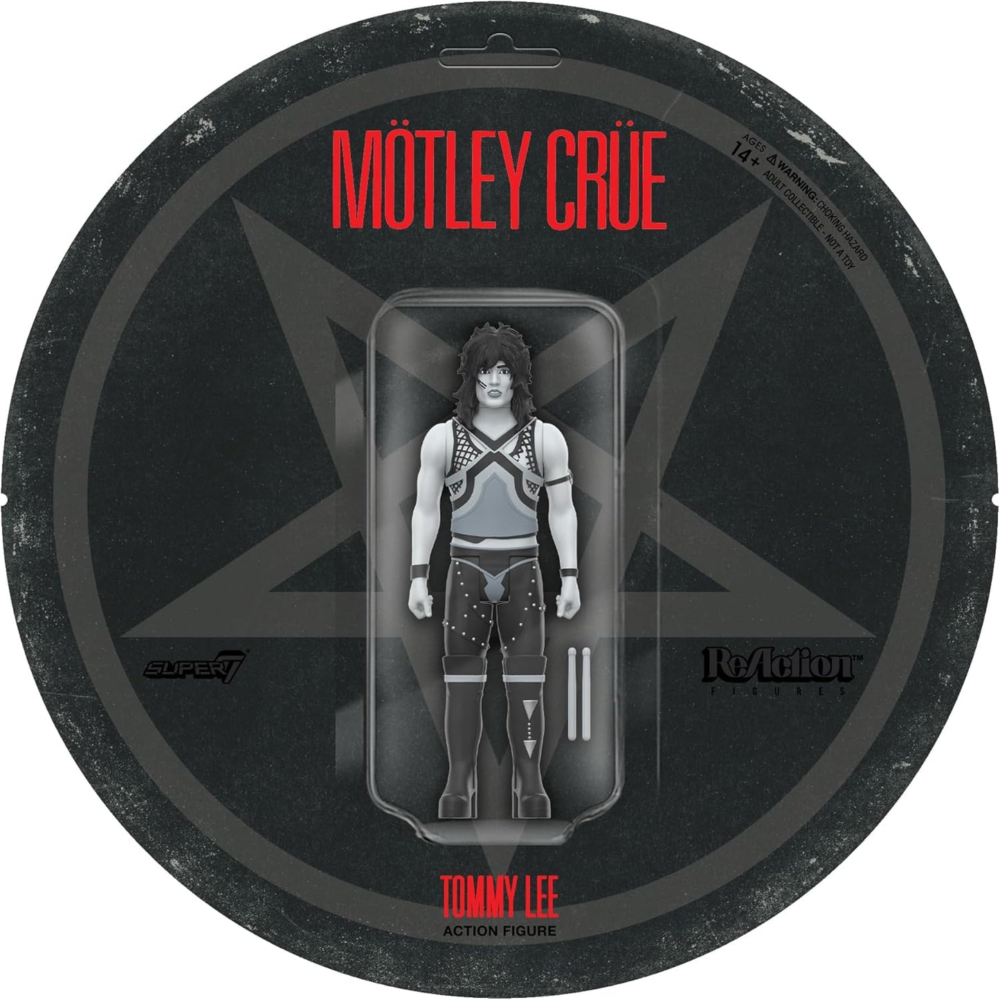 Motley Crue Reaction Figures Wave 02 - Tommy Lee (Shout At The Devil - Black & White)