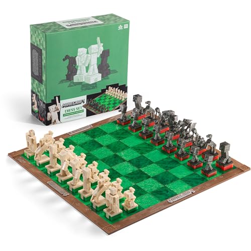 Minecraft Chess Set - Overworld Heroes Vs. Hostile Mobs