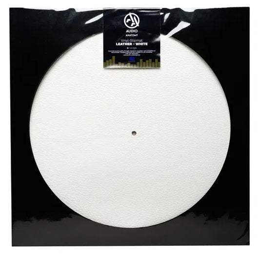 Slipmat Leather - White - Diameter: 295 Mm - Thickness: 1.5 Mm - Audio Anatomy