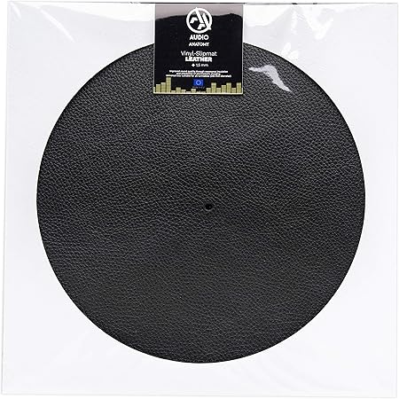 Slipmat Leather - Black - Diameter: 295 Mm - Thickness: 1.5 Mm - Audio Anatomy
