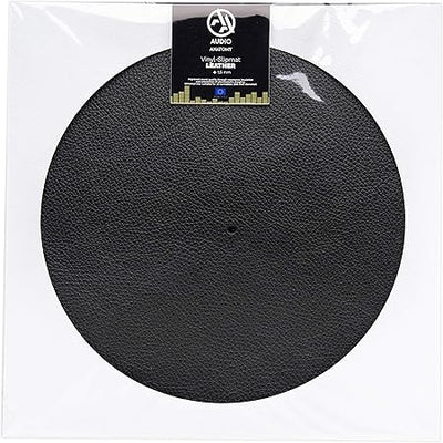 Slipmat Leather - Black - Diameter: 295 Mm - Thickness: 1.5 Mm - Audio Anatomy