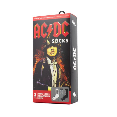 Ac/Dc Socks 3 Pack In Gift Box (One Size)
