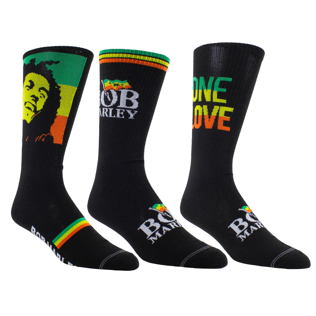 Bob Marley Socks 3 Pack In Guitar Tin (One Size)