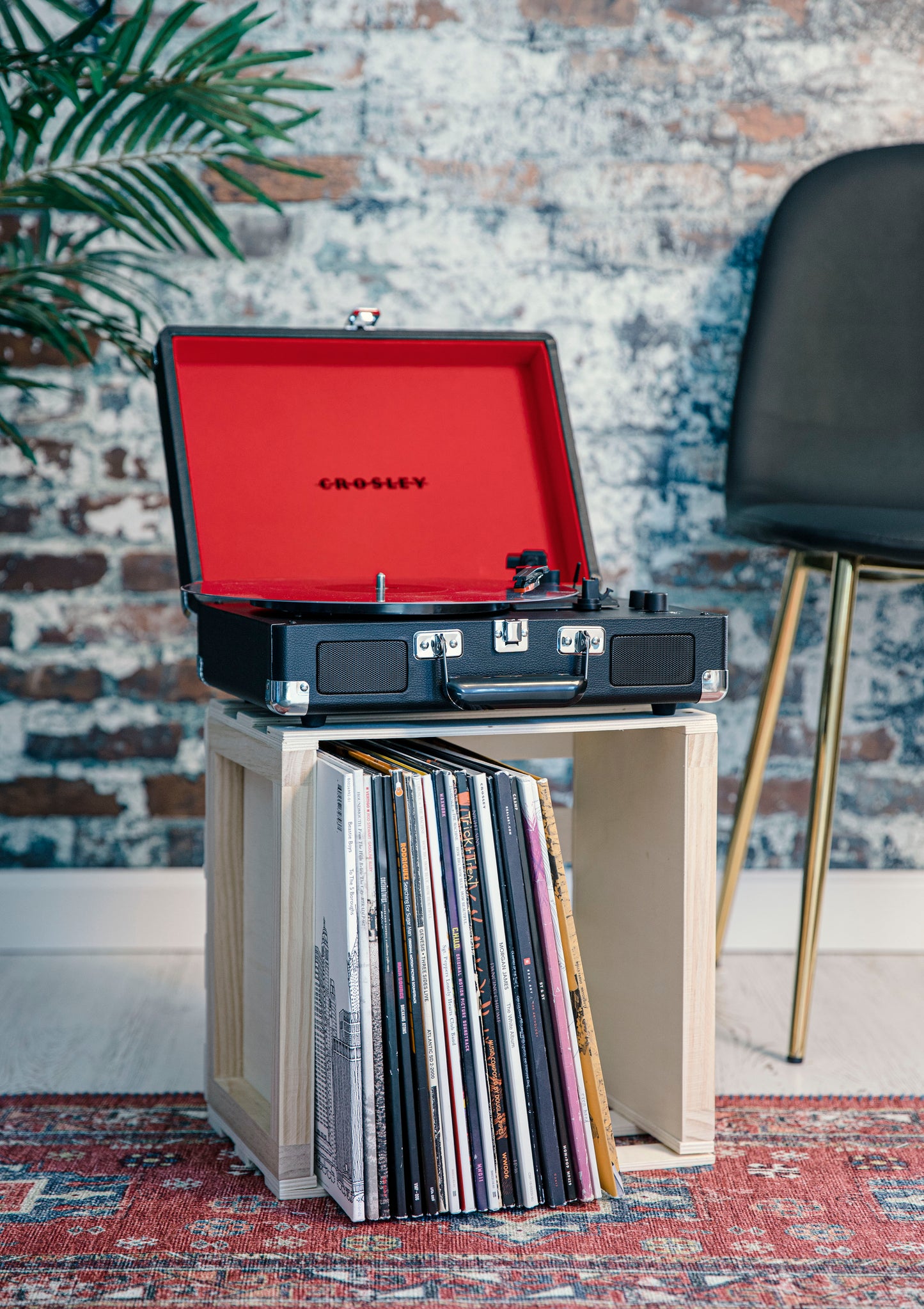 Cruiser Plus Deluxe Portable Turntable (Black)- Now With Bluetooth Out