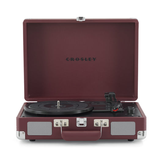 Cruiser Plus Deluxe Portable Turntable (Burgundy)- Now With Bluetooth Out