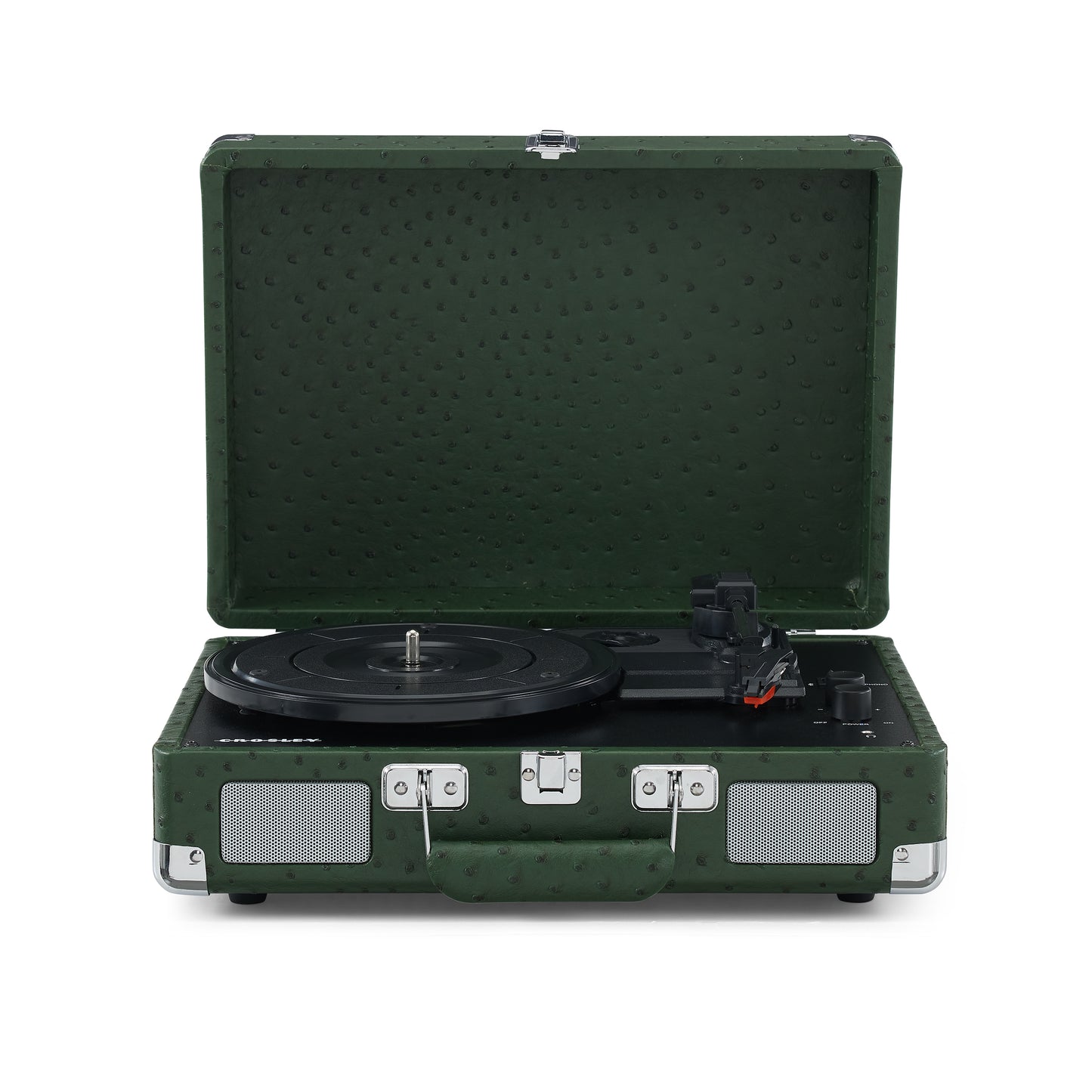 Cruiser Deluxe Portable Turntable (Green Ostrich)- Now With Bluetooth Out