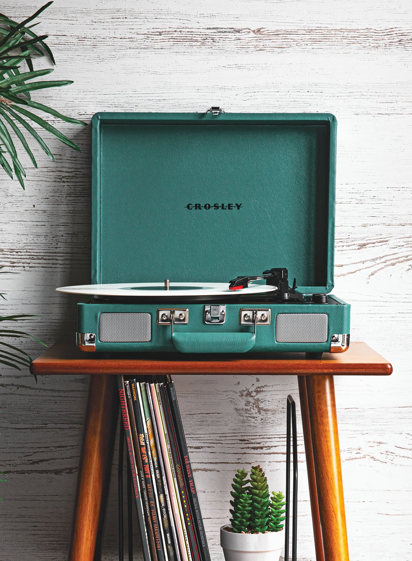 Cruiser Deluxe Portable Turntable - (Teal) Now With Bluetooth Out