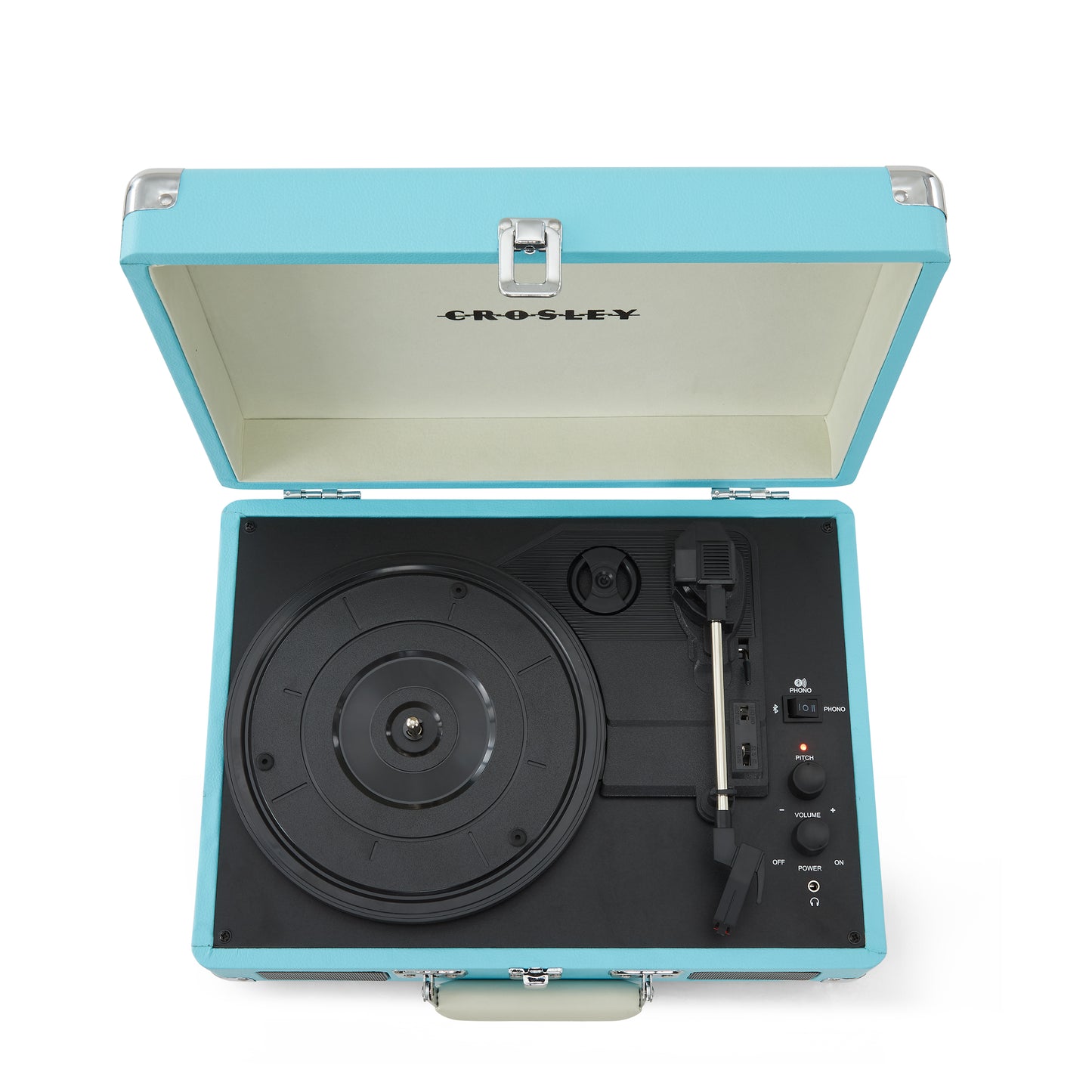 Cruiser Plus Deluxe Portable Turntable - Now With Bluetooth Out (Turquoise)