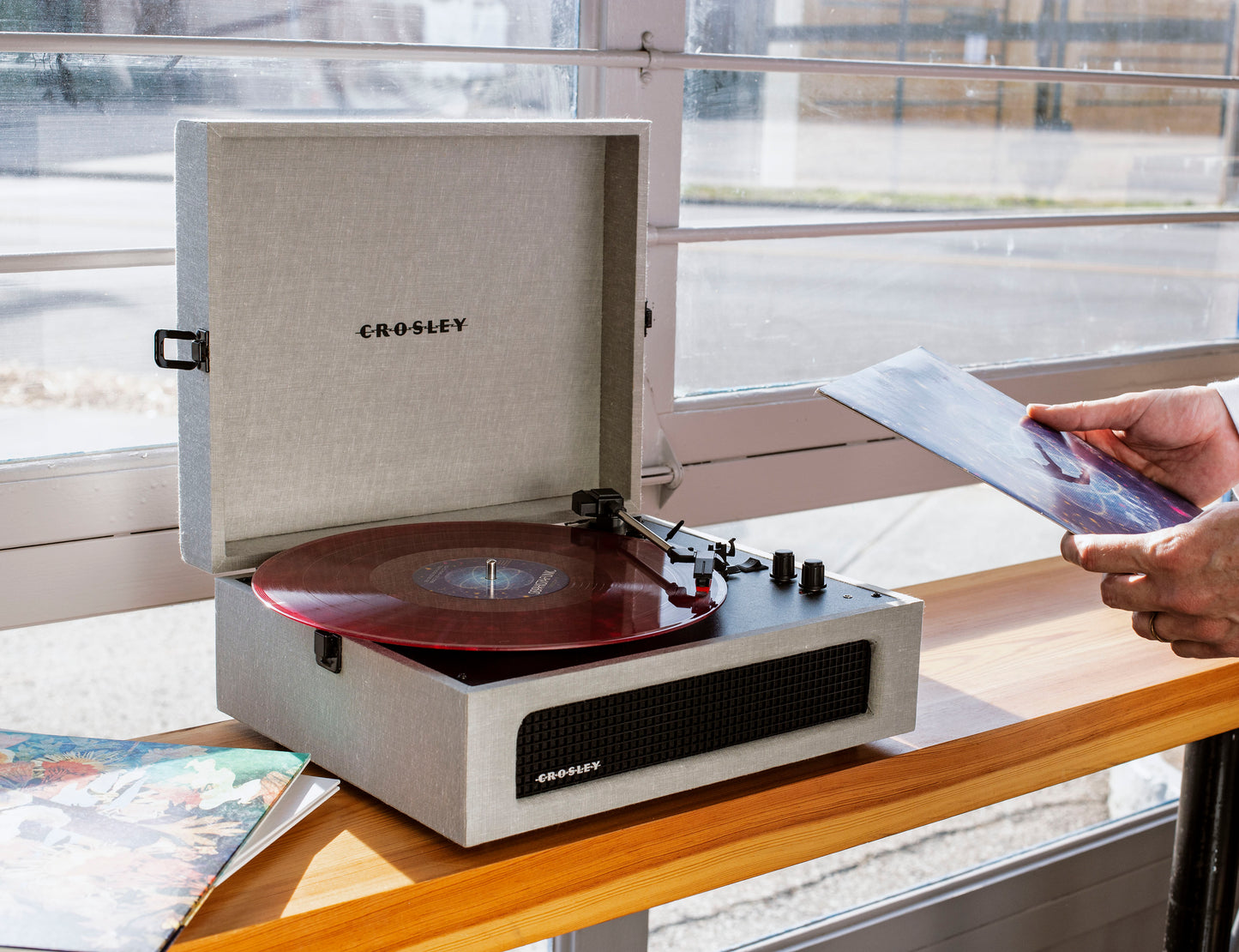 Voyager Portable Turntable (Grey) - Now With Bluetooth Out
