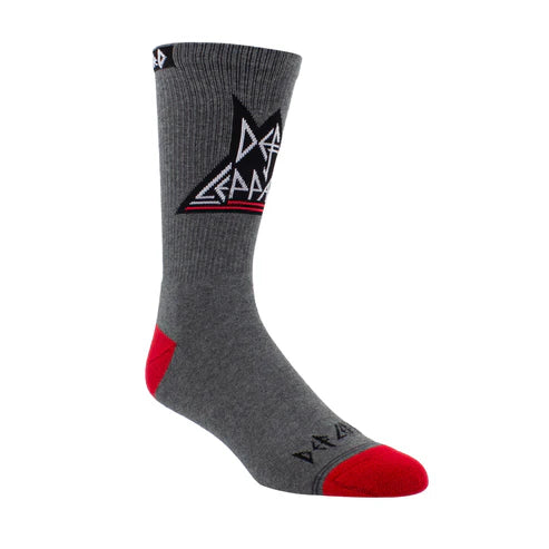 Def Leppard Logo Crew Socks Charcoal (One Size)
