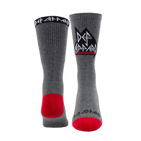 Def Leppard Logo Crew Socks Charcoal (One Size)