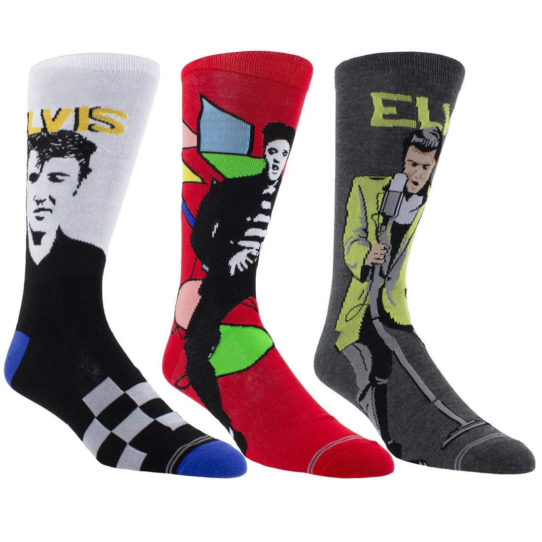 Elvis Socks 3 Pack In Guitar Tin (One Size)