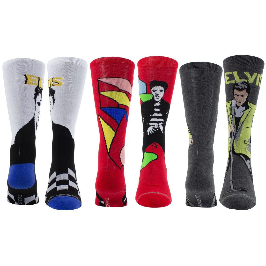 Elvis Socks 3 Pack In Guitar Tin (One Size)
