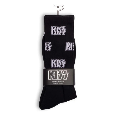 Kiss All Over Logo Crew Socks (One Size)