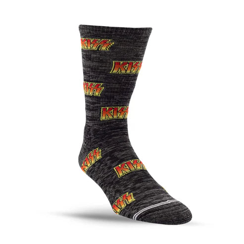Kiss All Over Logo Crew Socks (One Size)