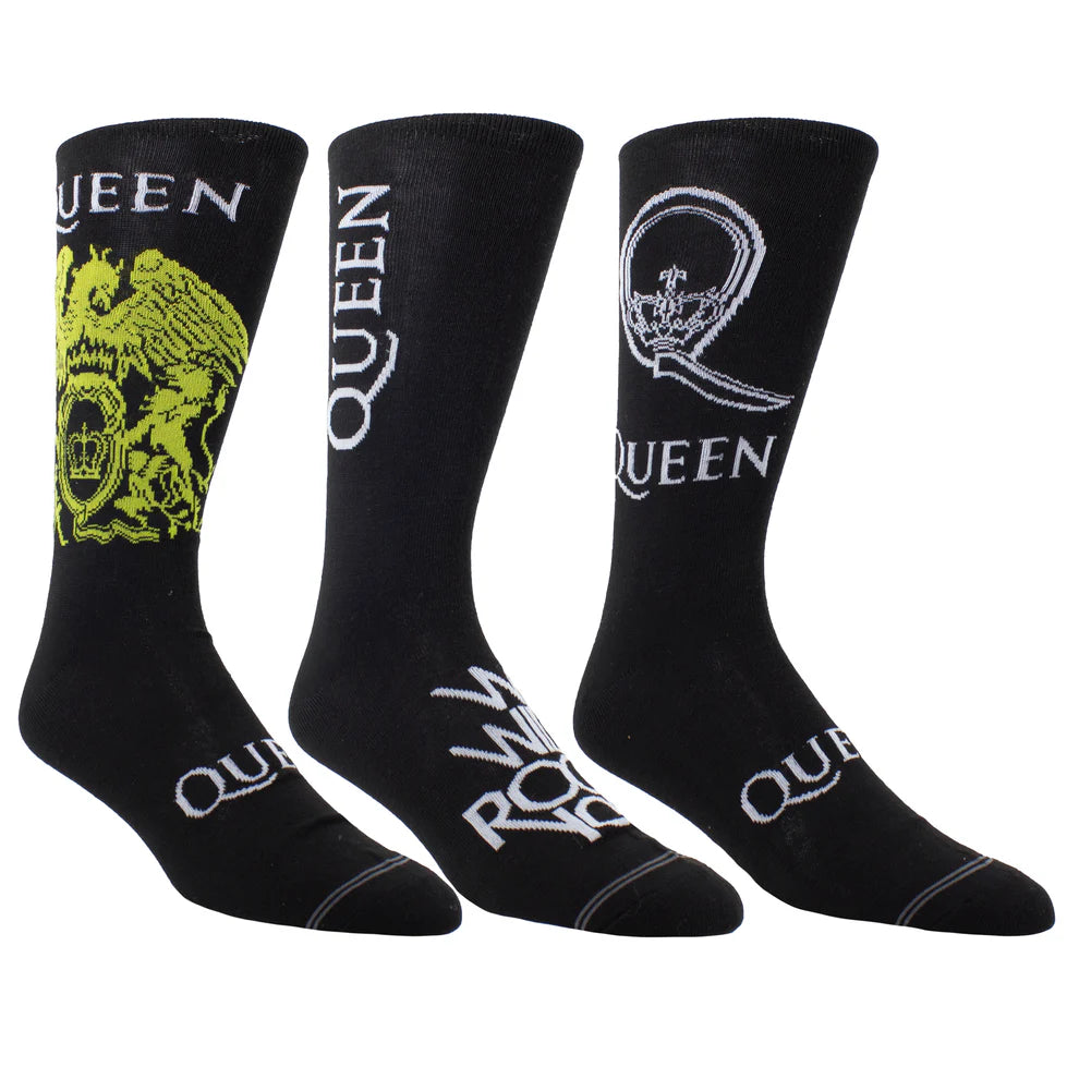 Queen Socks 3 Pack In Guitar Tin (One Size)