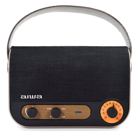 Aiwa - Vintage Style Portable Radio & Speaker (Fm/Usb/Aux/Bt)