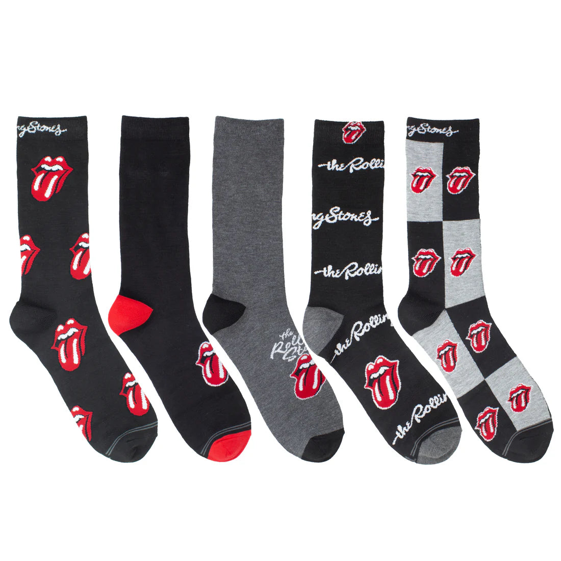 The Rolling Stones Socks 5 Pack In Gift Box (One Size)