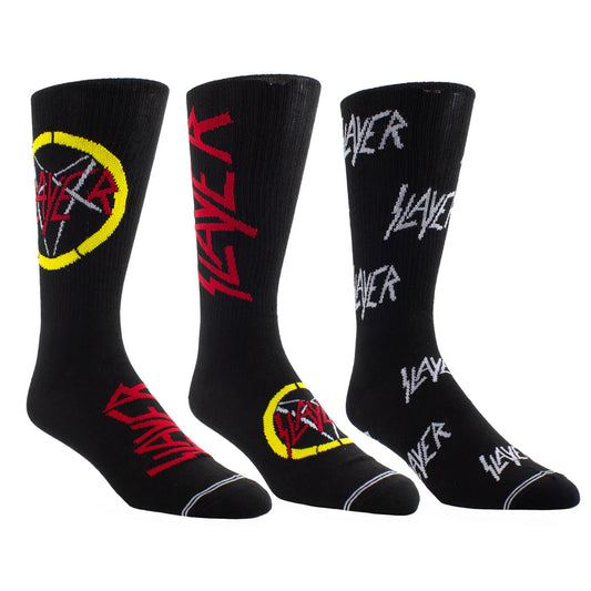 Slayer Socks 3 Pack In Guitar Tin (One Size)