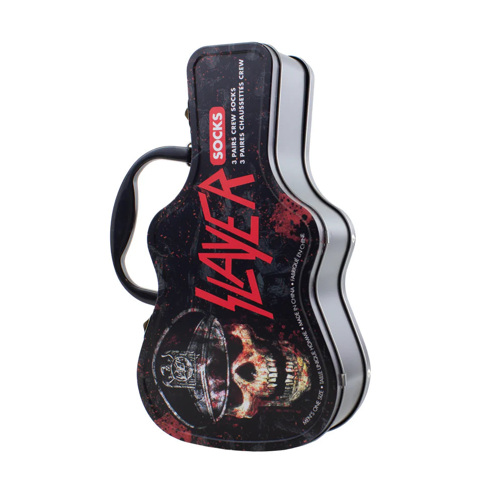 Slayer Socks 3 Pack In Guitar Tin (One Size)