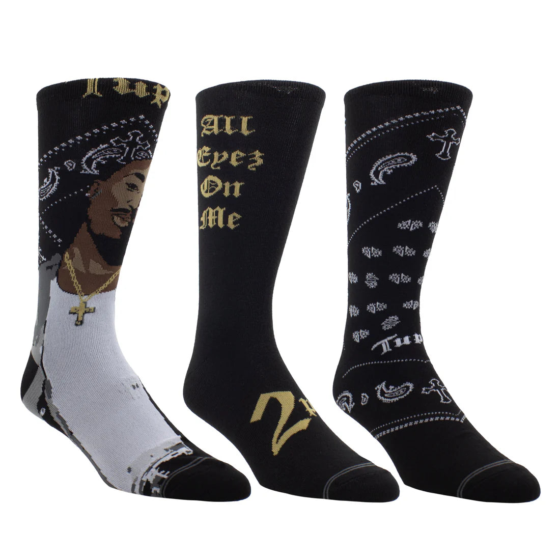 Tupac Socks 3 Pack In Gift Box (One Size)