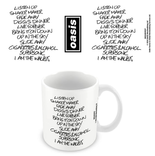 Oasis (Set List) White Pod Mug