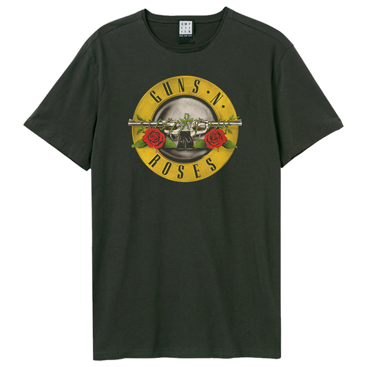 Guns N Roses Drum Crew T Amplified Vintage Charcoal Large T Shirt