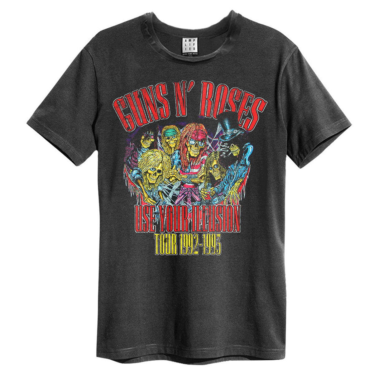 Guns N Roses - Use Your Illusion 93/92 Amplified Vintage Charcoal Small T-Shirt